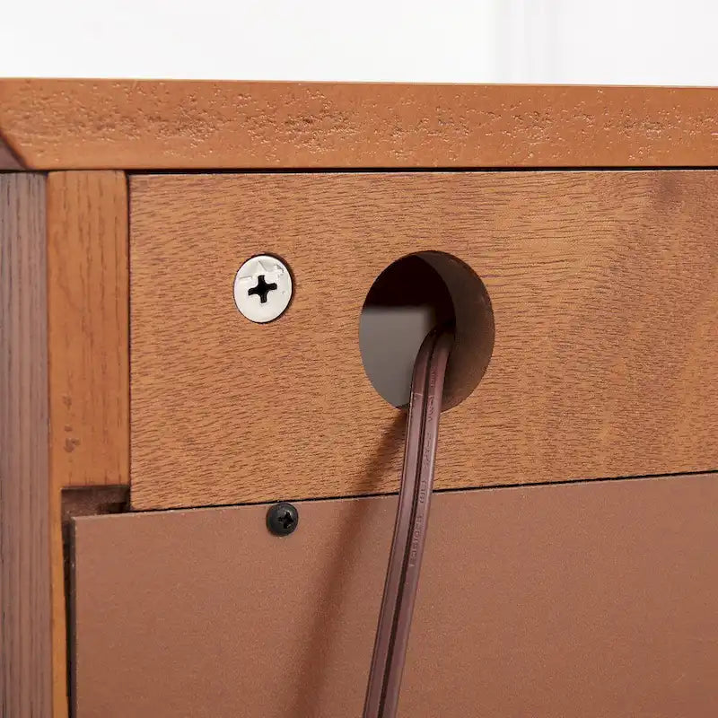 Vitrine 2 portes avec portes en verre trempé, panneau arrière miroir et étagères réglables, ampoule de bureau incluse