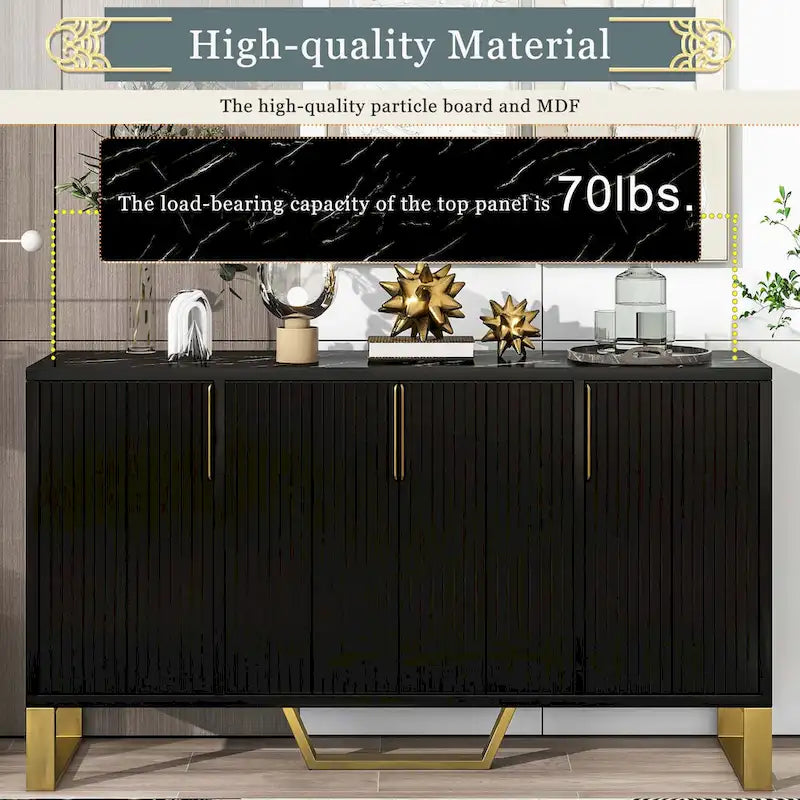 Buffet moderne avec étagères réglables pour cuisine
