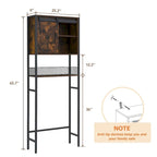 Meuble de rangement WC avec porte coulissante