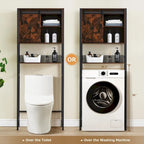Meuble de rangement WC avec porte coulissante
