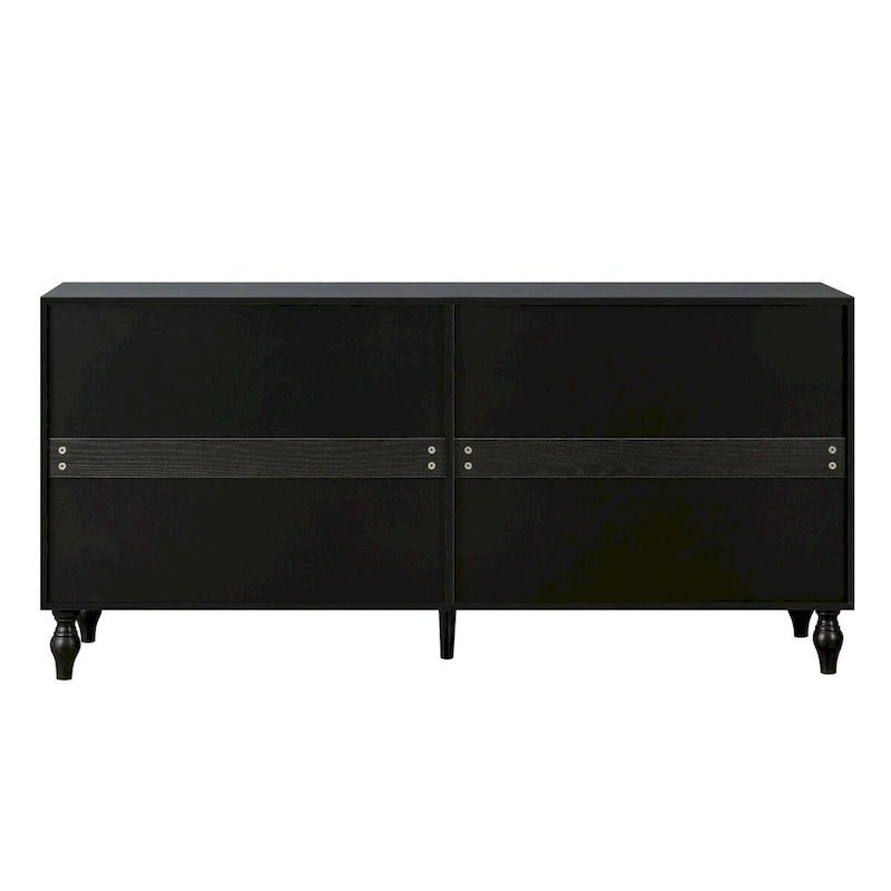 Buffets blancs vintage avec de grandes sculptures facettées