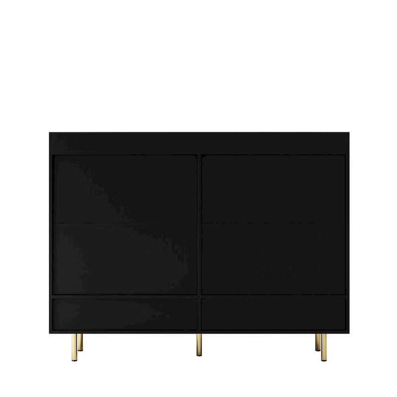 Meuble à chaussures avec 4 portes Grand organisateur de rangement à chaussures moderne avec étagères réglables pour armoire à chaussures d'entrée