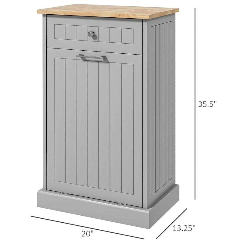 Meuble de cuisine avec poubelle basculante