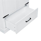 Meuble de Rangement Haut pour Salle de Bain, Meuble avec Deux Portes et Un Tiroir