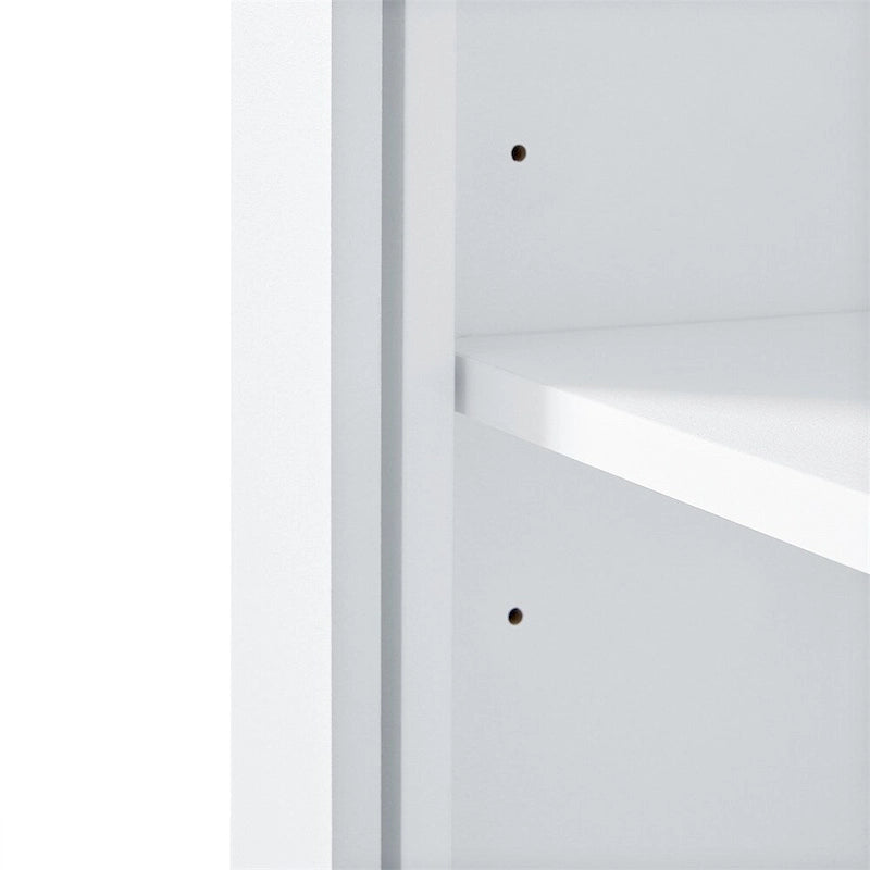 Meuble de Rangement Haut pour Salle de Bain, Meuble avec Deux Portes et Un Tiroir