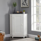Meuble de rangement d'angle de salle de bain triangulaire avec étagère réglable