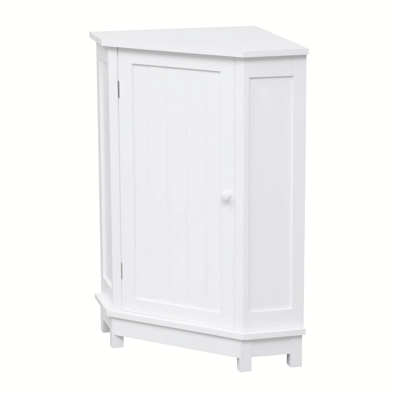 Meuble de rangement d'angle de salle de bain triangulaire avec étagère réglable