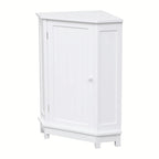 Meuble de rangement d'angle de salle de bain triangulaire avec étagère réglable