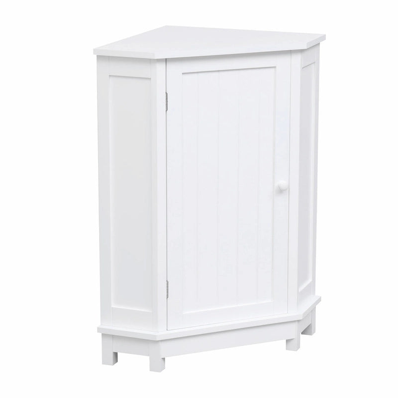 Meuble de rangement d'angle de salle de bain triangulaire avec étagère réglable