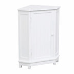 Meuble de rangement d'angle de salle de bain triangulaire avec étagère réglable