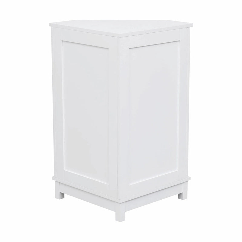 Meuble de rangement d'angle de salle de bain triangulaire avec étagère réglable
