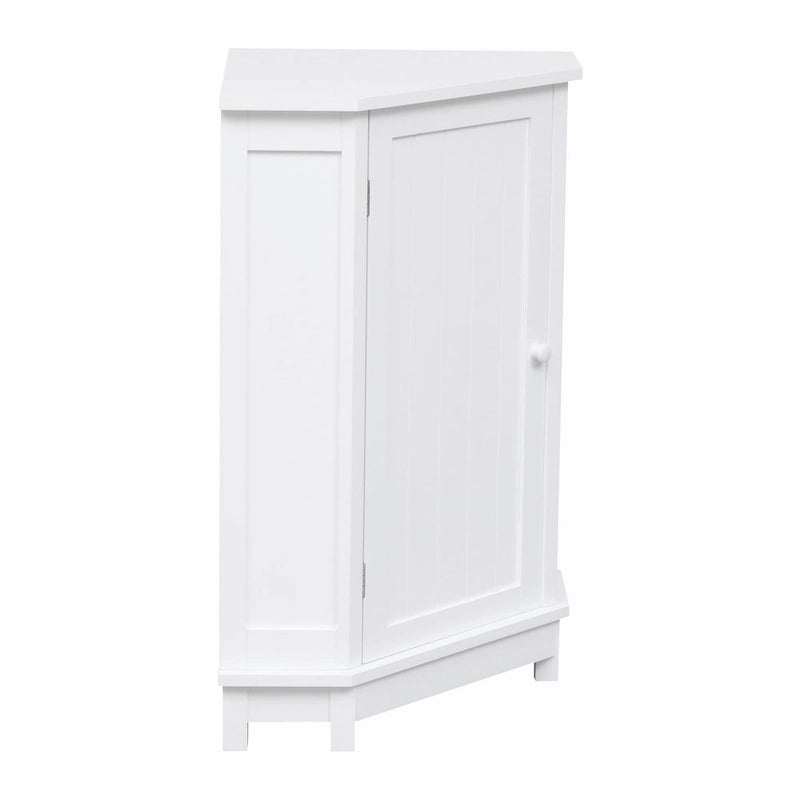 Meuble de rangement d'angle de salle de bain triangulaire avec étagère réglable