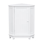 Meuble de rangement d'angle de salle de bain triangulaire avec étagère réglable