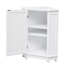 Meuble de rangement d'angle de salle de bain triangulaire avec étagère réglable
