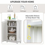 Meuble de rangement d'angle de salle de bain triangulaire avec étagère réglable