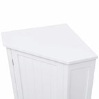Meuble de rangement d'angle de salle de bain triangulaire avec étagère réglable
