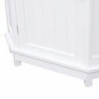 Meuble de rangement d'angle de salle de bain triangulaire avec étagère réglable