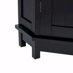 Meuble de rangement d'angle de salle de bain triangulaire avec étagère réglable