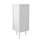 Meuble d'angle 22,25 pour salle de bain, salon et chambre à coucher, trois niveaux avec portes en verre trempé et étagères de rangement