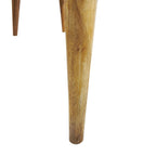 Banc capitonné en cuir avec pieds en bois - Marron - Roche River Decor