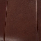 Banc capitonné en cuir avec pieds en bois - Marron - Roche River Decor