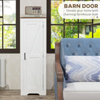 Meuble de rangement de ferme avec étagère, Armoire d'appoint avec porte de grange unique