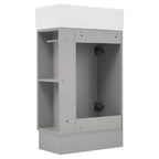 Meuble-lavabo de salle de bain avec étagère à deux niveaux