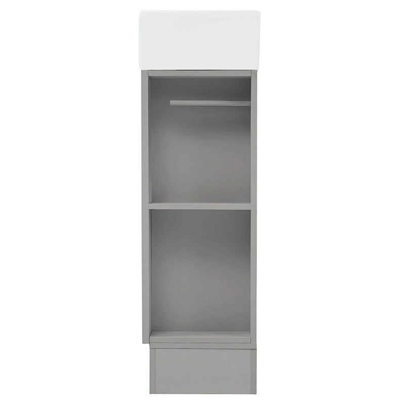 Meuble-lavabo de salle de bain avec étagère à deux niveaux