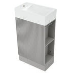 Meuble-lavabo de salle de bain avec étagère à deux niveaux