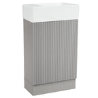 Meuble-lavabo de salle de bain avec étagère à deux niveaux