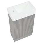 Meuble-lavabo de salle de bain avec étagère à deux niveaux
