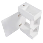 Meuble-lavabo de salle de bain avec étagère à deux niveaux