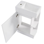 Meuble-lavabo de salle de bain avec étagère à deux niveaux