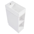 Meuble-lavabo de salle de bain avec étagère à deux niveaux