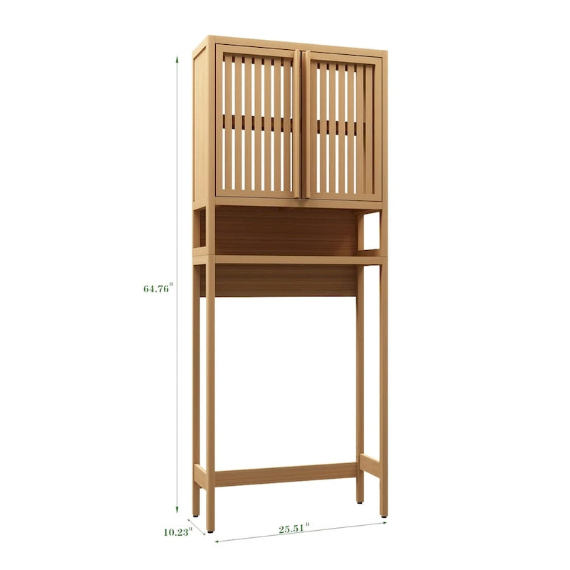 Étagère de rangement WC, salle de bain indépendante, buanderie, gain de place, couleur naturelle