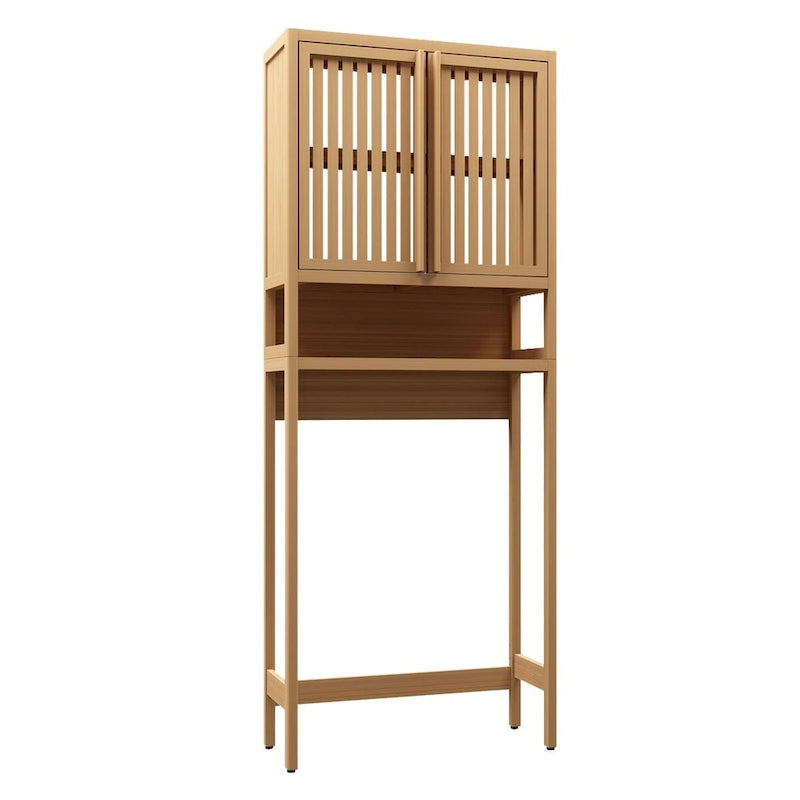 Étagère de rangement WC, salle de bain indépendante, buanderie, gain de place, couleur naturelle