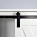 Armoire de rangement au-dessus des toilettes, meuble de salle de bain peu encombrant, avec étagères réglables et porte de grange 27,16 x 9,06 x 67 pouces