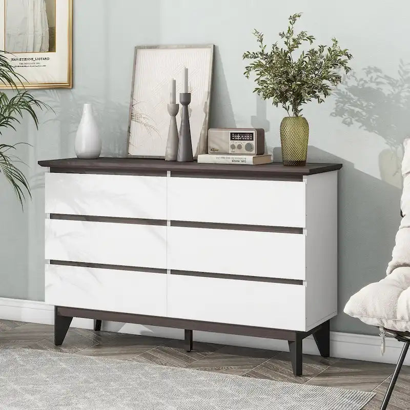 White Bathroom Storage Cabinet, Floor Cabinet with Adjustable Shelf and Drawers