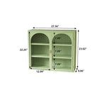 Meuble mural moderne Roomfitters 27,56 avec porte en verre et rangement à trois niveaux pour entrée, salon, salle de bain