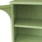 Meuble mural moderne Roomfitters 27,56 avec porte en verre et rangement à trois niveaux pour entrée, salon, salle de bain