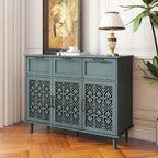 Armoire 3 portes 3 tiroirs, meuble américain, convient pour chambre, salon, bureau