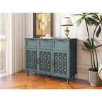 Armoire 3 portes 3 tiroirs, meuble américain, convient pour chambre, salon, bureau