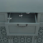 Armoire 3 portes 3 tiroirs, meuble américain, convient pour chambre, salon, bureau