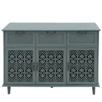 Armoire 3 portes 3 tiroirs, meuble américain, convient pour chambre, salon, bureau
