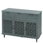 Armoire 3 portes 3 tiroirs, meuble américain, convient pour chambre, salon, bureau