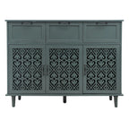 Armoire 3 portes 3 tiroirs, meuble américain, convient pour chambre, salon, bureau