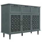 Armoire 3 portes 3 tiroirs, meuble américain, convient pour chambre, salon, bureau