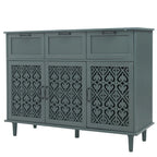 Armoire 3 portes 3 tiroirs, meuble américain, convient pour chambre, salon, bureau