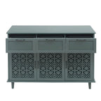 Armoire 3 portes 3 tiroirs, meuble américain, convient pour chambre, salon, bureau