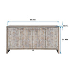 Buffet en bois de style Ferme, 4 portes, pour Salon